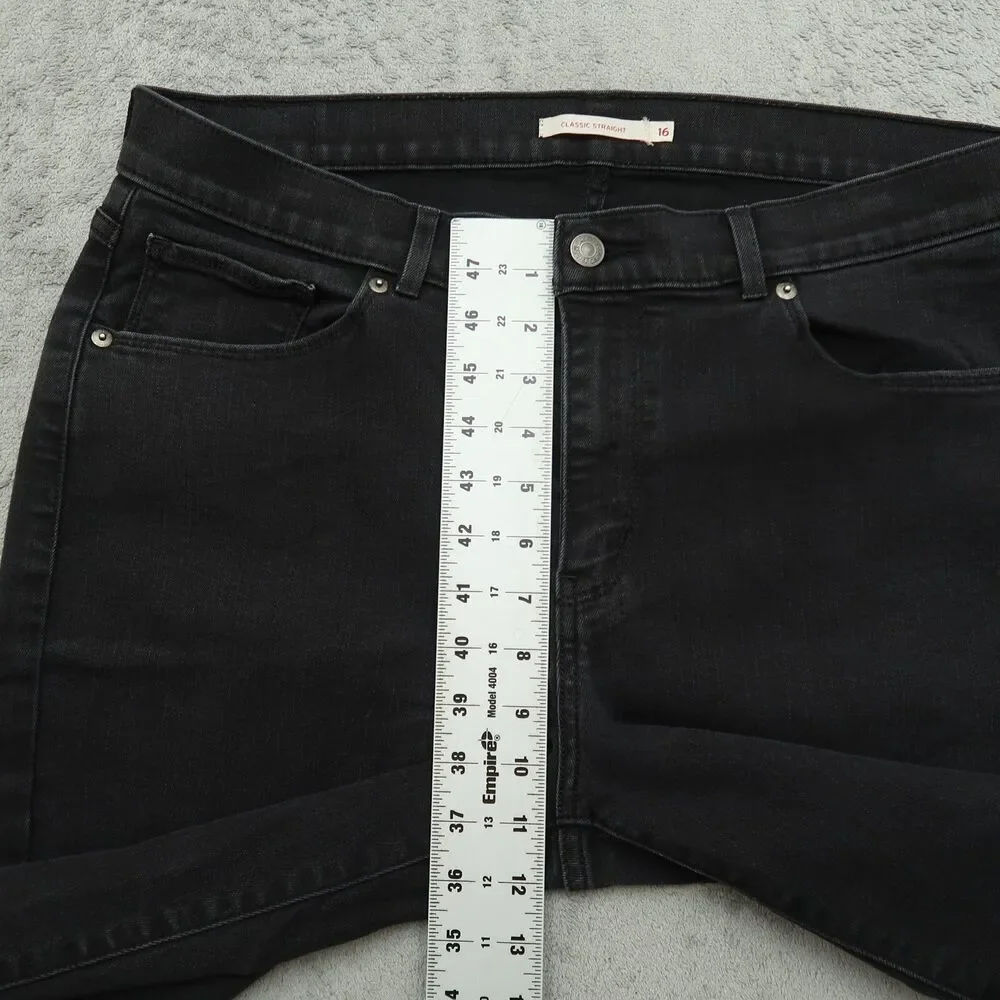 Levi's Jeans Women's Size 16M Gray High-Rise Classic Straight Denim 29